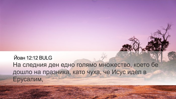 Йоан 12:12 BULG Bible Verse Image