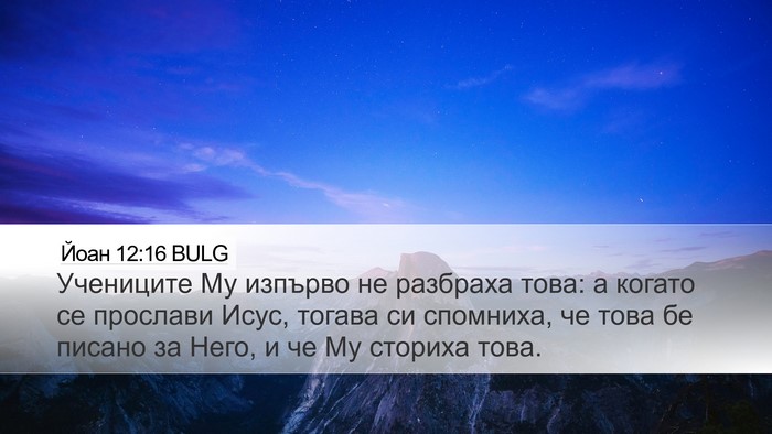 Йоан 12:16 BULG Bible Verse Image