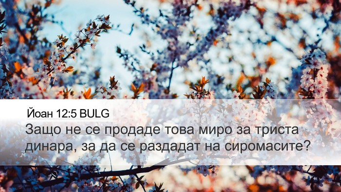 Йоан 12:5 BULG Bible Verse Image