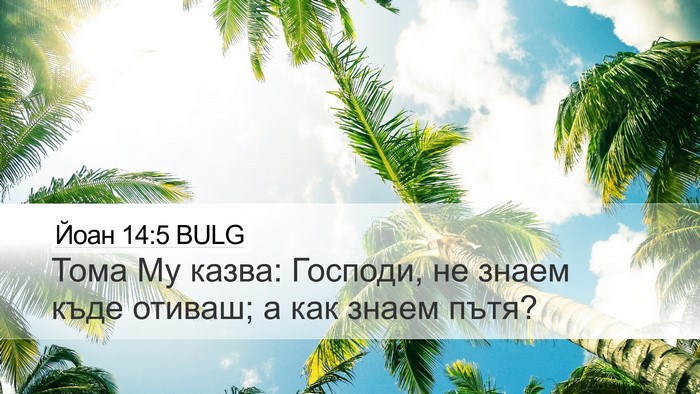 Йоан 14:5 BULG Bible Verse Image