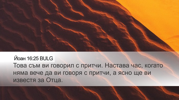 Йоан 16:25 BULG Bible Verse Image