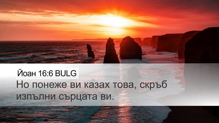 Йоан 16:6 BULG Bible Verse Image