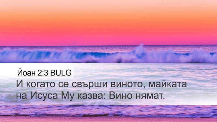 Йоан 2:3 BULG Bible Verse Image