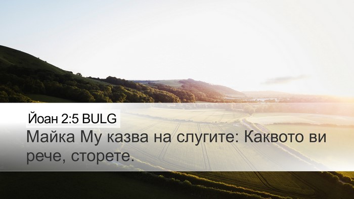 Йоан 2:5 BULG Bible Verse Image