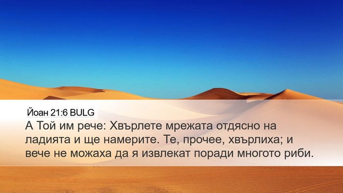 Йоан 21:6 BULG Bible Verse Image