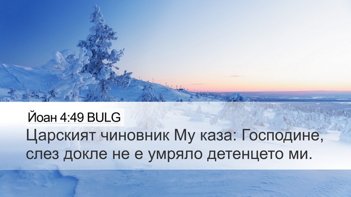 Йоан 4:49 BULG Bible Verse Image