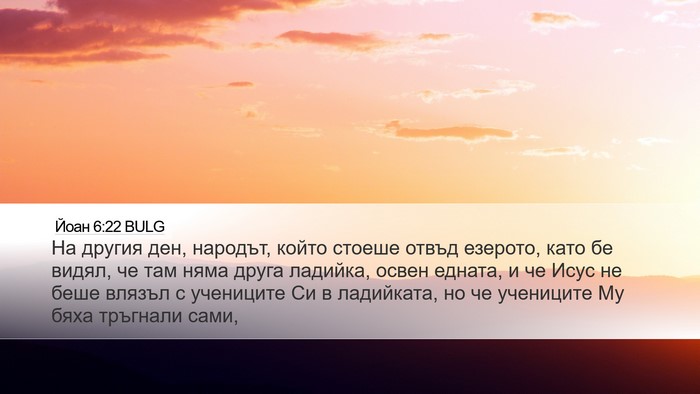 Йоан 6:22 BULG Bible Verse Image