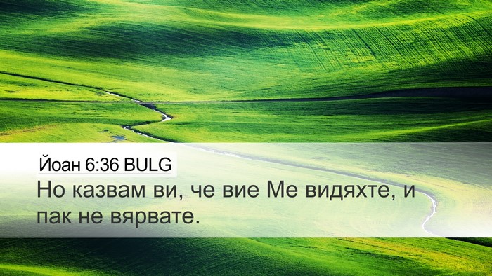 Йоан 6:36 BULG Desktop Wallpaper - Но казвам ви, че вие Ме - Desktop Bible Verse Wallpaper