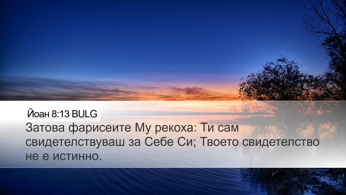 Йоан 8:13 BULG Bible Verse Image