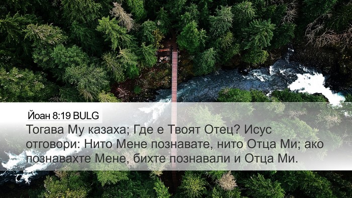 Йоан 8:19 BULG Bible Verse Image