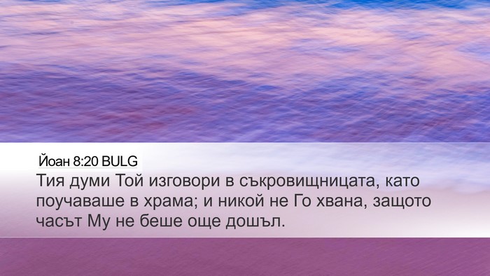 Йоан 8:20 BULG Bible Verse Image
