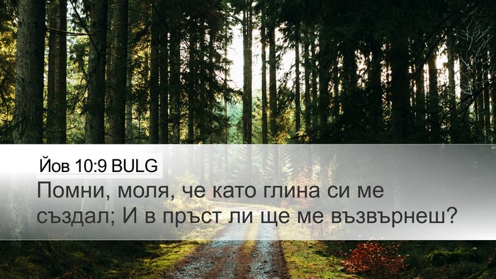 Йов 10:9 BULG Bible Verse Image