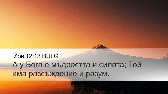 Йов 12:13 BULG Bible Verse Image