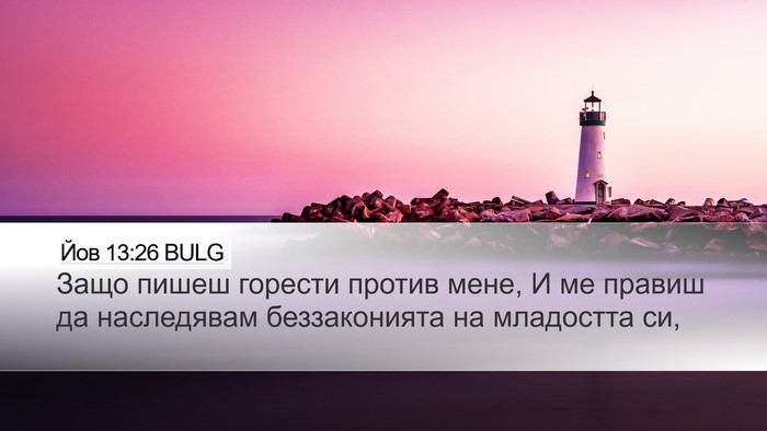 Йов 13:26 BULG Bible Verse Image