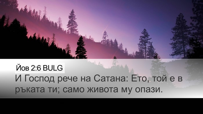 Йов 2:6 BULG Bible Verse Image