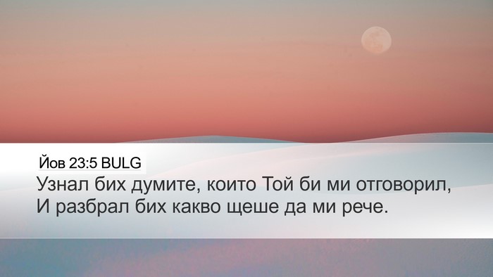 Йов 23:5 BULG Bible Verse Image