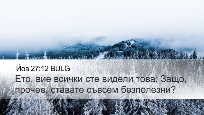 Йов 27:12 BULG Desktop Wallpaper - Ето, вие всички сте видели - Desktop Bible Verse Wallpaper