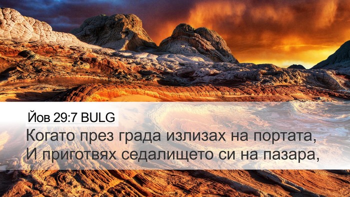 Йов 29:7 BULG Bible Verse Image