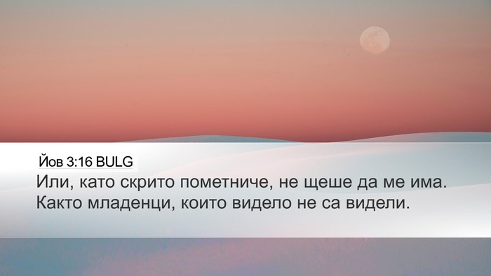 Йов 3:16 BULG Bible Verse Image