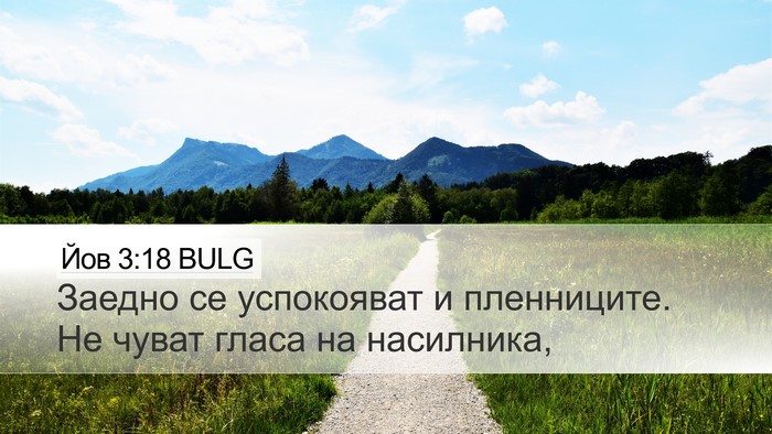 Йов 3:18 BULG Bible Verse Image