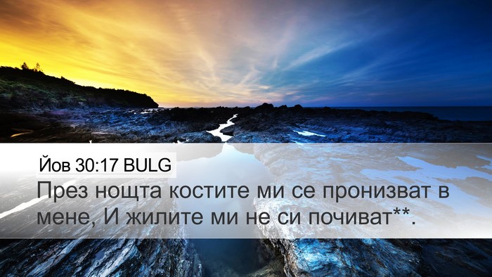 Йов 30:17 BULG Bible Verse Image
