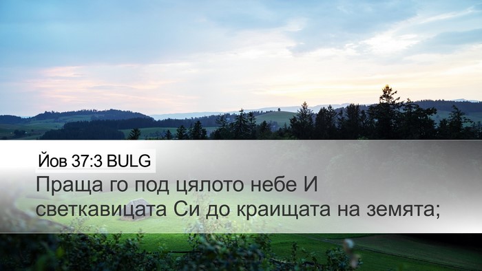 Йов 37:3 BULG Bible Verse Image