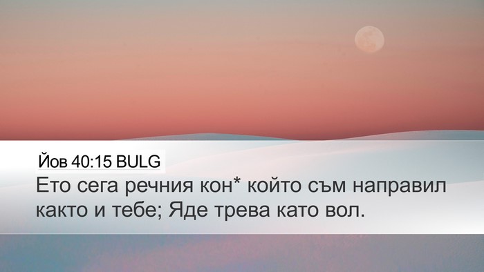 Йов 40:15 BULG Bible Verse Image