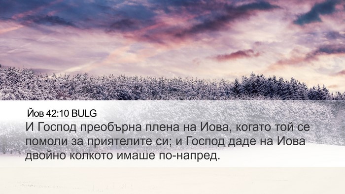 Йов 42:10 BULG Bible Verse Image