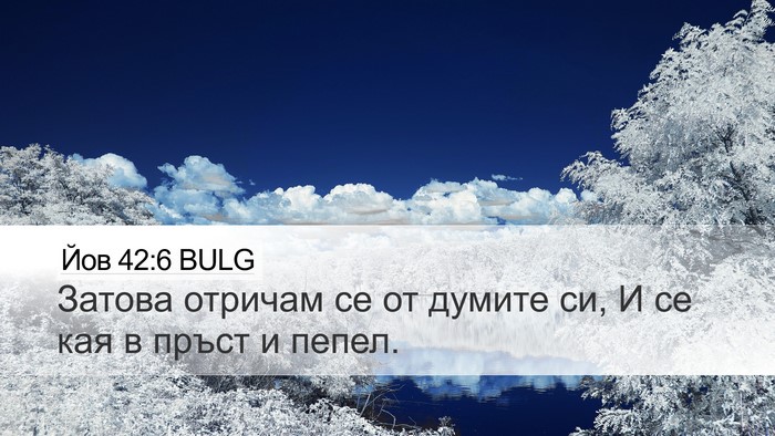 Йов 42:6 BULG Bible Verse Image