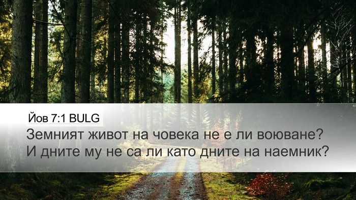 Йов 7:1 BULG Bible Verse Image