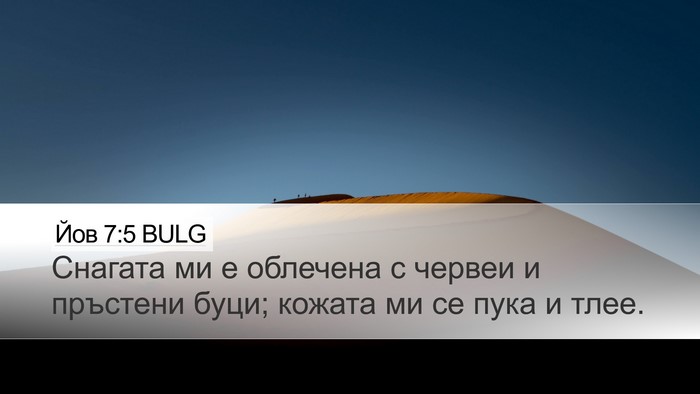 Йов 7:5 BULG Bible Verse Image