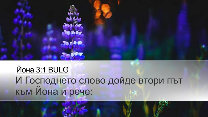 Йона 3:1 BULG Desktop Wallpaper - И Господнето слово дойде - Desktop Bible Verse Wallpaper