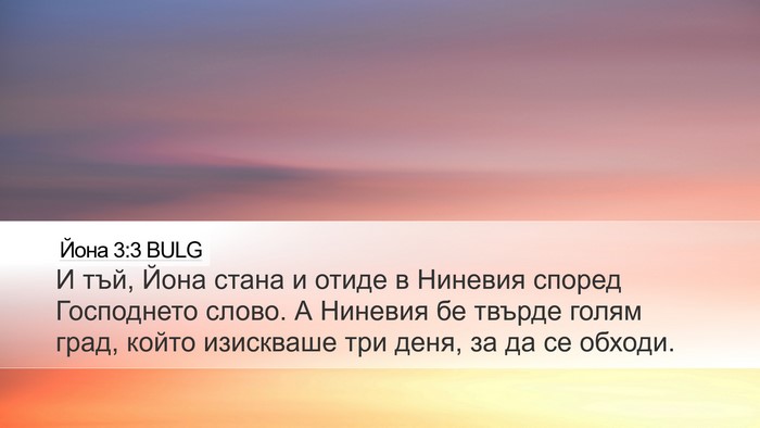 Йона 3:3 BULG Bible Verse Image