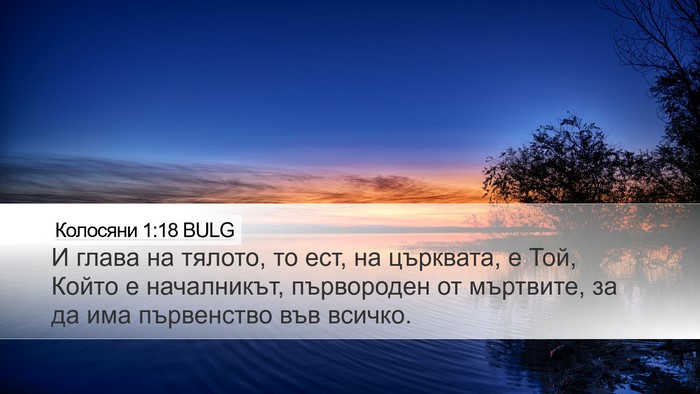 Колосяни 1:18 BULG Bible Verse Image