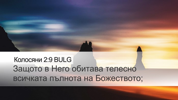 Колосяни 2:9 BULG Bible Verse Image