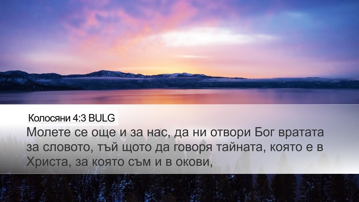 Колосяни 4:3 BULG Bible Verse Image