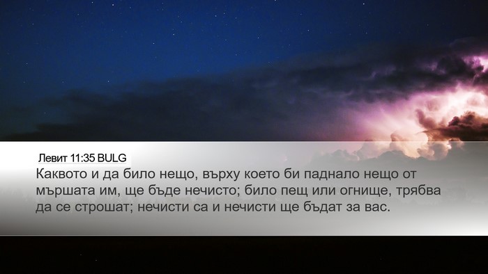 Левит 11:35 BULG Bible Verse Image