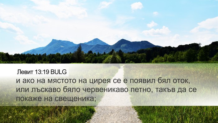 Левит 13:19 BULG Desktop Wallpaper - и ако на мястото на цирея - Desktop Bible Verse Wallpaper