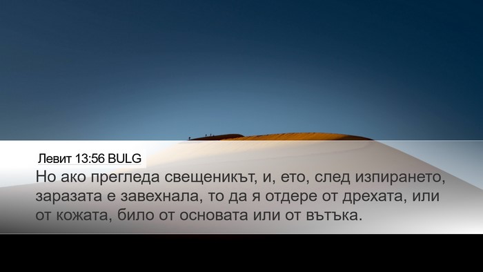 Левит 13:56 BULG Desktop Wallpaper - Но ако прегледа - Desktop Bible Verse Wallpaper
