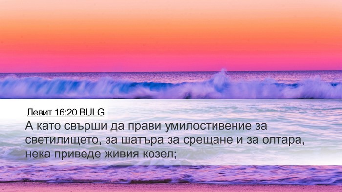 Левит 16:20 BULG Desktop Wallpaper - А като свърши да прави - Desktop Bible Verse Wallpaper