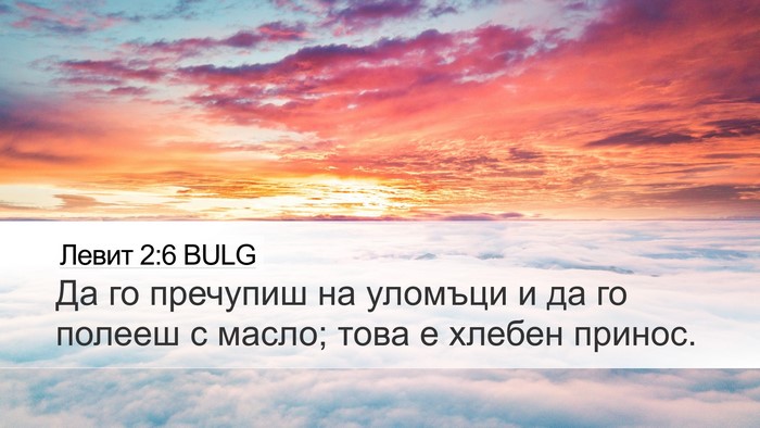 Левит 2:6 BULG Desktop Wallpaper - Да го пречупиш на уломъци и - Desktop Bible Verse Wallpaper