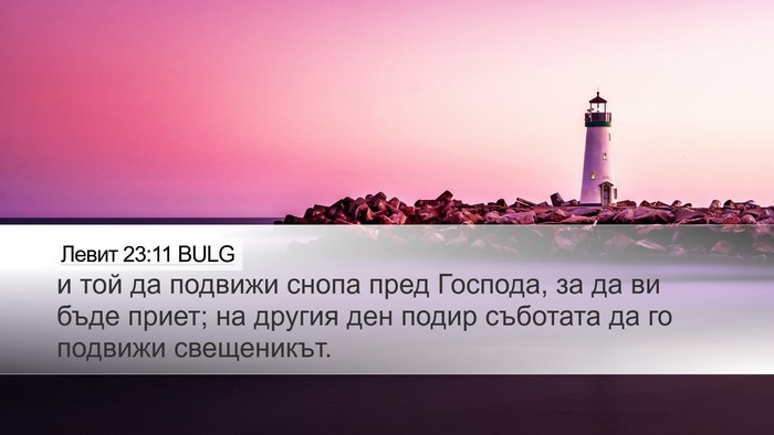 Левит 23:11 BULG Desktop Wallpaper - и той да подвижи снопа пред - Desktop Bible Verse Wallpaper