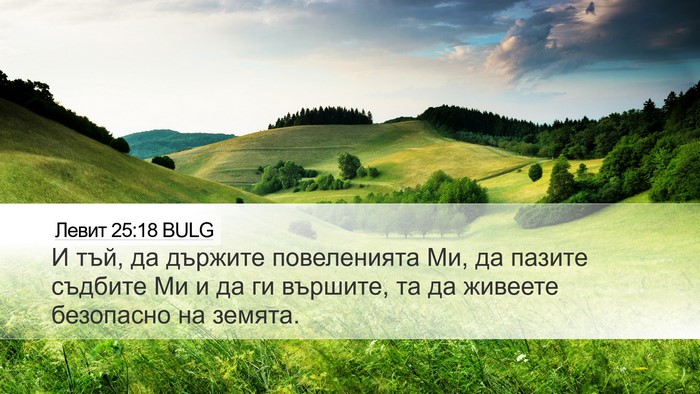 Левит 25:18 BULG Bible Verse Image