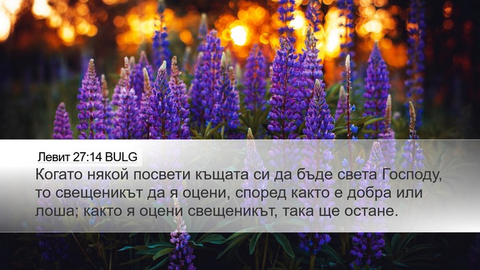 Левит 27:14 BULG Bible Verse Image