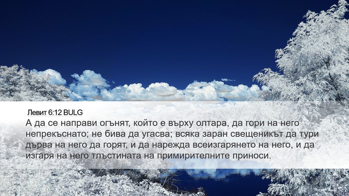 Левит 6:12 BULG Bible Verse Image