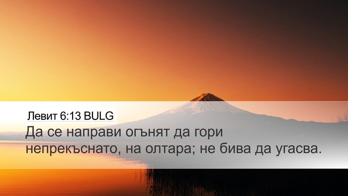 Левит 6:13 BULG Desktop Wallpaper - Да се направи огънят да - Desktop Bible Verse Wallpaper