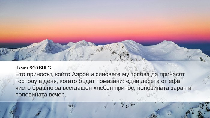 Левит 6:20 BULG Bible Verse Image