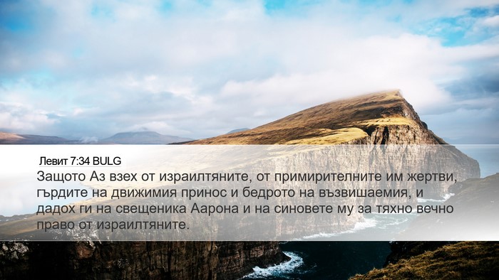Левит 7:34 BULG Bible Verse Image
