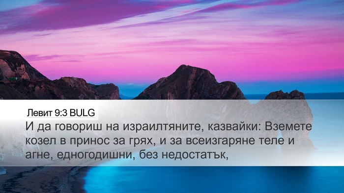 Левит 9:3 BULG Desktop Wallpaper - И да говориш на - Desktop Bible Verse Wallpaper