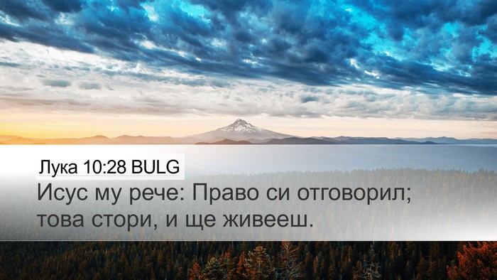 Лука 10:28 BULG Bible Verse Image